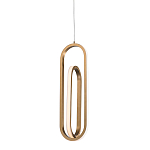 Подвесной светильник золотого цвета с двумя вытянутыми овальными рамками в форме скрепки Eurofase варинант исполнения - 1 | Loft Concept во Владивостоке