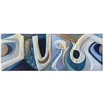 Арт-объект ручной работы Blue Abstraction из 4-х панелей варинант исполнения - 5 | Loft Concept во Владивостоке