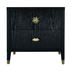 Тумба прикроватная с двумя ящиками Elsa Dreams Black