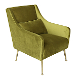 Кресло велюровое оливковое с подушкой Relaxation Soft варинант исполнения - 1 | Loft Concept во Владивостоке