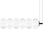 Светодиодный подвесной светильник линейный с белым воздушным плафоном Glowing Cloud варинант исполнения - 4 | Loft Concept во Владивостоке