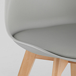 Стул с основой из пластика и мягким сиденьем Arvika Grey варинант исполнения - 6 | Loft Concept во Владивостоке