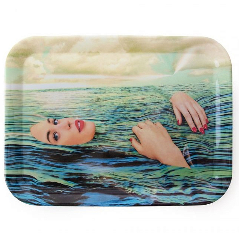 Поднос Seletti Sea Girl Голубой Мульти Поднос Seletti Sea Girl Голубой Мульти во Владивостоке | Loft Concept