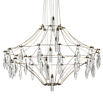 Люстра подвесная из металла с прозрачными подвесками из хрусталя Quasar 93 варинант исполнения - 1 | Loft Concept во Владивостоке