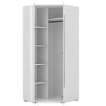 Шкаф угловой с белым глянцевым фасадом Grace of Furniture варинант исполнения - 2 | Loft Concept во Владивостоке