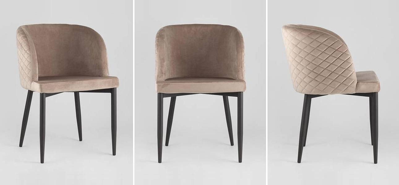 Стул Oscar Chair Велюр цвет Шампань Стул Oscar Chair Велюр цвет Шампань - Loft-Concept во Владивостоке