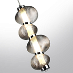 Подвесной светильник с 4-мя рифлеными стеклянными шарами Marcelh Light варинант исполнения - 5 | Loft Concept во Владивостоке