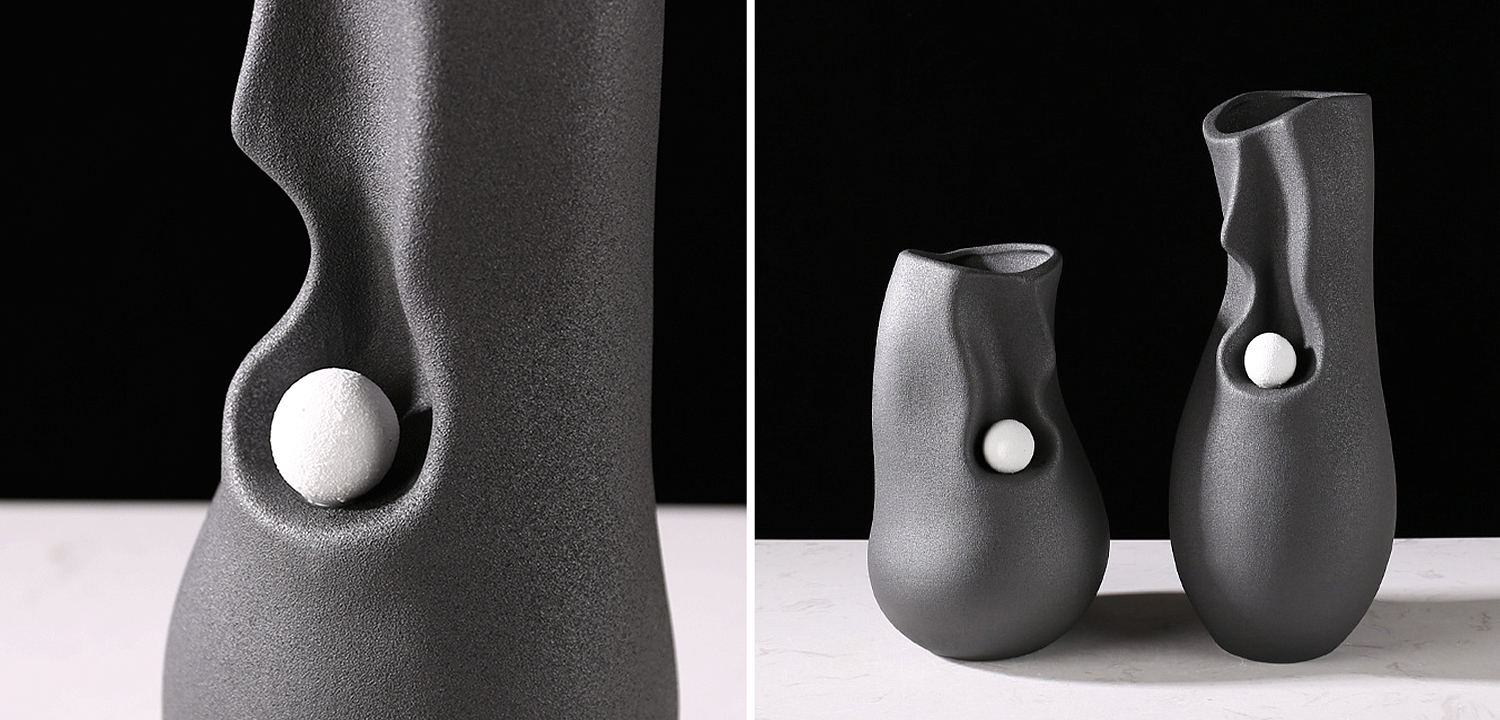 Ваза Molecule Collection Rhea Black Vase Ваза Molecule Collection Rhea Black Vase - Loft-Concept во Владивостоке