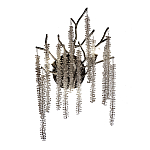 Бра на ветвистым серебрянном каркасе со стеклянными подвесами Raceme варинант исполнения - 1 | Loft Concept во Владивостоке