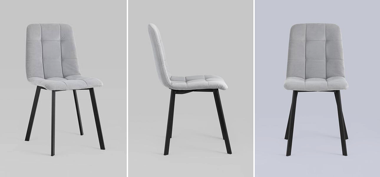 Стул NANCY S Chair Светло-Серый велюр Стул NANCY S Chair Светло-Серый велюр - Loft-Concept во Владивостоке