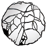 Зеркало кругле в декоративной раме чёрного цвета Black Ratio варинант исполнения - 1 | Loft Concept во Владивостоке