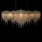 Люстра подвесная с металлическими дугами и длинными цепочками 115 см Atlantis Chain варинант исполнения - 16 | Loft Concept во Владивостоке