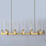 Люстра CANELLE Linear Chandelier 12 Modern Brass варинант исполнения - 2 | Loft Concept во Владивостоке