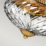 Потолочный светильник цвета латунь с прозрачным рифленым плафоном в форме чаши Hinkley варинант исполнения - 3 | Loft Concept во Владивостоке