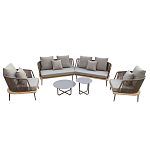 Диван садовый угловой Counter серый варинант исполнения - 3 | Loft Concept во Владивостоке