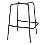 Барный стул со спинкой и подлокотниками на 4-х металлических ножках Douglas Rhombus Черный Велюр варинант исполнения - 5 | Loft Concept во Владивостоке