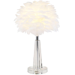 Настольная лампа с перьями Plumage White Table Lamp варинант исполнения - 1 | Loft Concept во Владивостоке