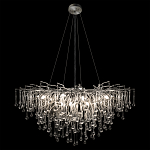 Люстра подвесная с прозрачными стеклянными подвесками в форме капель Диаметр 100 см Droplet Chandelier варинант исполнения - 13 | Loft Concept во Владивостоке