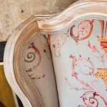 Кресло из массива бука серое с растительным орнаментом Raffael Floral Grey Armchair варинант исполнения - 6 | Loft Concept во Владивостоке