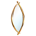 Зеркало овальное в деревянной золотистой раме Oval Gold Lines варинант исполнения - 1 | Loft Concept во Владивостоке
