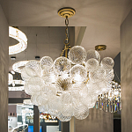 Люстра подвесная с рифлёными стеклянными шарами в форме воздушного облака Berries Chandelier варинант исполнения - 4 | Loft Concept во Владивостоке