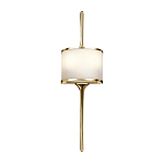 Бра вертикальное с белым полукруглым плафоном и длинным стержнем S Kichler варинант исполнения - 7 | Loft Concept во Владивостоке