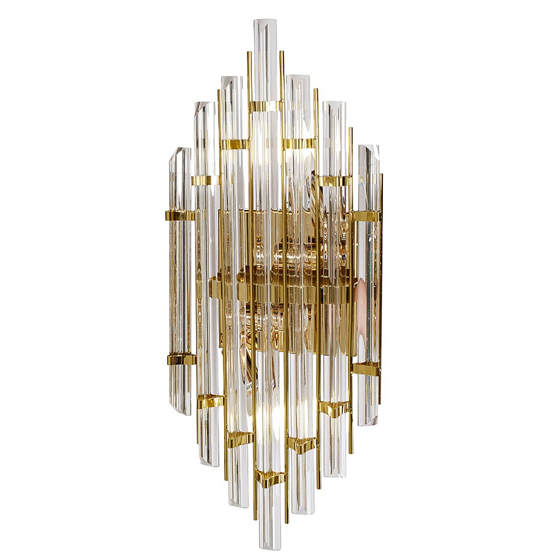 Бра стеклянное с золотым каркасом Luxxu Modern Золотой Прозрачный Бра стеклянное с золотым каркасом Luxxu Modern Золотой Прозрачный во Владивостоке | Loft Concept