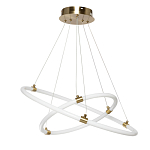 Люстра подвесная с двумя пересекающимися белыми светодиоидными кольцами Luke Lampco Tracer Lamp варинант исполнения - 2 | Loft Concept во Владивостоке