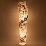 Торшер из перламутра на металлическом каркасе Indonesian Spiral 2 варинант исполнения - 4 | Loft Concept во Владивостоке