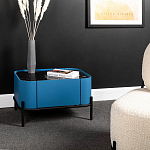 Тумба прикроватная чёрно-голубая с  ящиком Blue Cabinet варинант исполнения - 5 | Loft Concept во Владивостоке