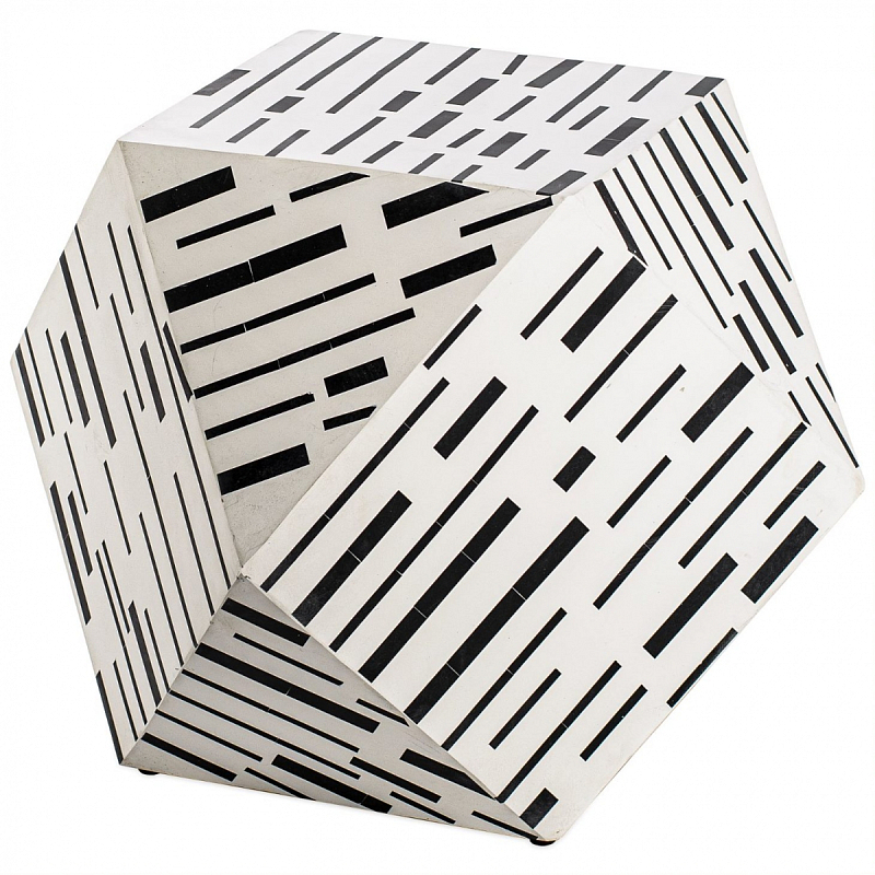 Табурет Black&white Indian Bone Inlay stool Черно-белый Табурет Black&white Indian Bone Inlay stool Черно-белый во Владивостоке | Loft Concept