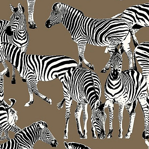 Обои ручная роспись Zebras Chocolate Mousse