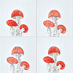 Плитка с узором Мухомор варинант исполнения - 1 | Loft Concept во Владивостоке