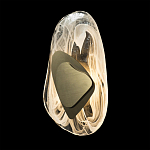 Бра овальное из стекла с золотым элементом Flow Texture  варинант исполнения - 7 | Loft Concept во Владивостоке