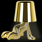 Настольная лампа фигурная цвета золото с гладким абажуром Высота 17 см Sophia варинант исполнения - 3 | Loft Concept во Владивостоке