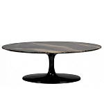 Стол журнальный овальный с столешницей из искусственного мрамора Alonso Gloss варинант исполнения - 1 | Loft Concept во Владивостоке