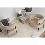 Кресло полукруглое мягкое с буклированной обивкой Armchair with Boucle Upholstery варинант исполнения - 5 | Loft Concept во Владивостоке