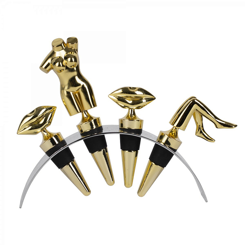 Набор пробок для бутылок ACOLYTE WINE STOPPER Латунь во Владивостоке | Loft Concept 