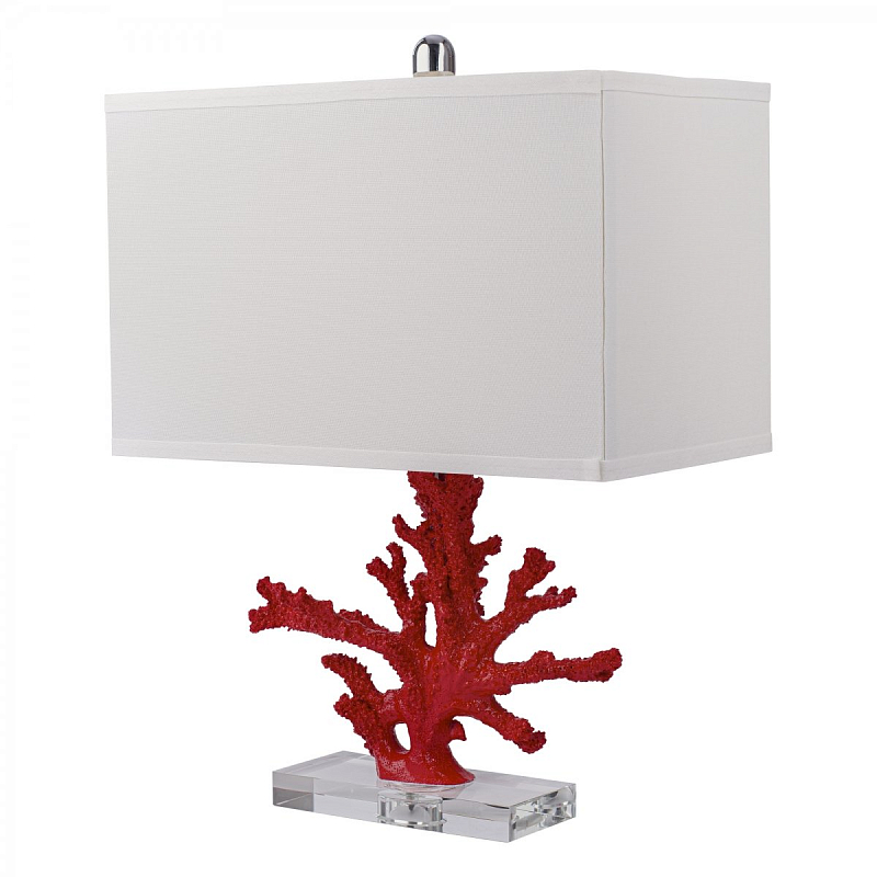 Настольная лампа Red Coral Красный (Red) Белый Настольная лампа Red Coral Красный (Red) Белый во Владивостоке | Loft Concept