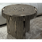 Столик журнальный круглый с полосатым узором Zebroids варинант исполнения - 4 | Loft Concept во Владивостоке