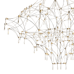 Люстра с тонким металлическим каркасом цвета хром Quasar варинант исполнения - 3 | Loft Concept во Владивостоке