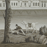 Обои ручная роспись Monuments of Paris Eau Forte on scenic paper варинант исполнения - 2 | Loft Concept во Владивостоке