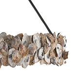 Люстра круглая с абажуром из устричных раковин Sea Ravens варинант исполнения - 1 | Loft Concept во Владивостоке