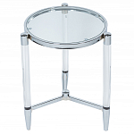 Приставной столик со стеклянной столешницей Deimos варинант исполнения - 1 | Loft Concept во Владивостоке