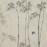 Обои ручная роспись Distant Bamboo Special Colourway on white dyed paper варинант исполнения - 1 | Loft Concept во Владивостоке