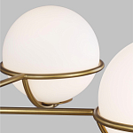 Люстра с 5-ю белыми шарообразными плафонами в сферические каркасах Feiss варинант исполнения - 4 | Loft Concept во Владивостоке