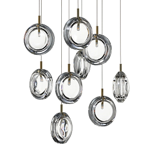 Люстра Lens 9 прозрачный в стиле Bomma