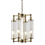 Люстра 4-мя прозрачными цилиндрическими плафонами Jeanette варинант исполнения - 1 | Loft Concept во Владивостоке