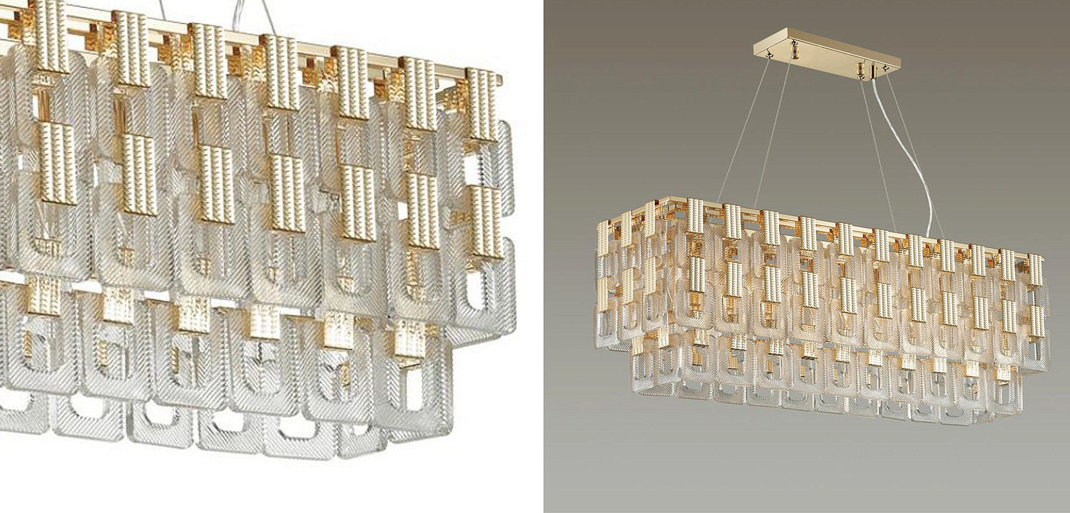 Люстра Ribbed Elements Pendant Linear Люстра Ribbed Elements Pendant Linear - Loft-Concept во Владивостоке