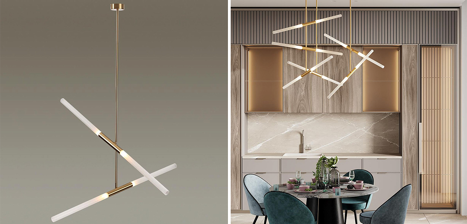 Светильник Gold Delta Light 4 lamp Светильник Gold Delta Light 4 lamp - Loft-Concept во Владивостоке